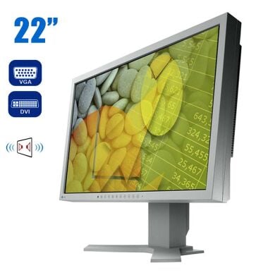 Монітор Eizo FlexScan S2202W / 22" (1680x1050) TN / VGA, DVI / Вбудовані колонки 2x 0.5W Монітор Eizo FlexScan S2202W / 22" (1680x1050) TN / VGA, DVI / Вбудовані колонки 2x 0.5W