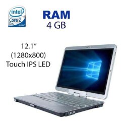 Ноутбук-трансформер Б клас HP EliteBook 2730p / 12.1" (1280x800) Touch IPS LED / Intel Core 2 Duo SL9400 (2 ядра по 1.86 GHz) / 4 GB DDR2 / 120 GB SSD / WebCam