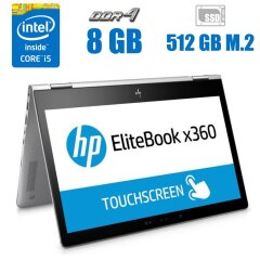Ноутбук-трансформер HP EliteBook X360 1030 G2 / 13.3" (1920x1080) IPS Touch / Intel Core i5-7300U (2 (4) ядра по 2.6 - 3.5 GHz) / 8 GB DDR4 / 512 GB SSD M.2 / Intel HD Graphics 620 / WebCam 
