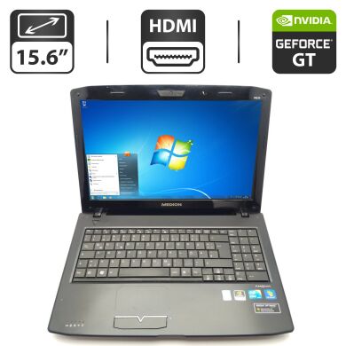 Ноутбук Acer Medion P6624 / 15.6" (1366x768) TN / Intel Core i3-370M (2 (4) ядра по 2.4 - 2.5 GHz) / 6 GB DDR3 / 500 GB HDD / nVidia GeForce GT 425M, 1 GB GDDR3, 128-bit / WebCam / АКБ не тримає