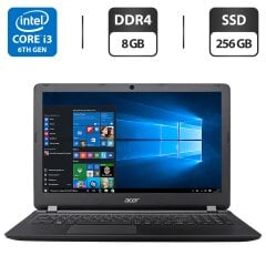 Ноутбук Б-класс Acer Aspire ES1-572 / 17.3" (1600x900) TN / Intel Core i3-6006U (2 (4) ядра по 2.0 GHz) / 8 GB DDR4 / 256 GB SSD / Intel HD Graphics 520 / WebCam / DVD-ROM + Бездротова мишка