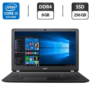 Ноутбук Б-класс Acer Aspire ES1-572 / 17.3" (1600x900) TN / Intel Core i3-6006U (2 (4) ядра по 2.0 GHz) / 8 GB DDR4 / 256 GB SSD / Intel HD Graphics 520 / WebCam / DVD-ROM + Беспроводная мышка
