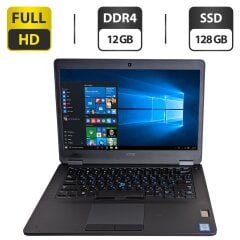 Ноутбук Б-класс Dell Latitude E5470 / 14" (1920x1080) TN / Intel Core i7-6820HQ (4 (8) ядра по 2.7 - 3.6 GHz) / 12 GB DDR4 / 128 GB SSD / Intel HD Graphics 530 / WebCam
