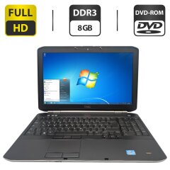 Ноутбук Dell Latitude E5520 / 15.6" (1920x1080) TN / Intel Core i5-2410M (2 (4) ядра по 2.3 - 2.9 GHz) / 8 GB DDR3 / 320 GB HDD / Intel HD Graphics 3000 / WebCam / DVD-ROM