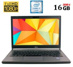 Ноутбук Fujitsu LifeBook E746 / 14" (1920x1080) IPS / Intel Core i7-6600U (2 (4) ядра по 2.6 - 3.4 GHz) / 16 GB DDR4 / 240 GB SSD / Intel HD Graphics 520 / DisplayPort