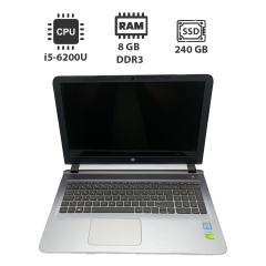 Ноутбук HP ProBook 15ab / 15.6" (1366x768) TN / Intel Core i5-6200U (2 (4) ядра по 2.3 - 2.8 GHz) / 8 GB DDR3 / 240 GB SSD / Intel HD Graphics 520 / WebCam