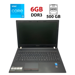 Ноутбук Lenovo E50-80 / 15.6" (1366x768) TN / Intel Core i3-5005U (2 (4) ядра по 2.0 GHz) / 6 GB DDR3 / 500 GB HDD / Intel HD Graphics 5500 / WebCam