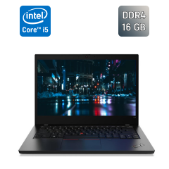 Ноутбук Lenovo ThinkPad L14 G1 / 14" (1920x1080) IPS / Intel Core i5-10210U (4 (8) ядра по 1.6 - 4.2 GHz) / 16 GB DDR4 / 256 GB SSD / Intel UHD Graphics / WebCam / TouchID