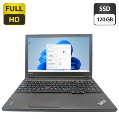 Ноутбук Lenovo ThinkPad T540p / 15.6" (1920x1080) TN / Intel Core i5-4300M (2 (4) ядра по 2.6 - 3.3 GHz) / 8 GB DDR3 / 120 GB SSD / Intel HD Graphics 4600 / WebCam