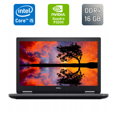 Ноутбук рабочая станция Dell Precision 7730 / 17.3" (1920x1080) IPS / Intel Core i5-8400H (4 (8) ядра по 2.5 - 4.2 GHz) / 16 GB DDR4 / 512 GB SSD / nVidia Quadro P3200, 6 GB GDDR5, 192-bit / HDMI