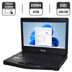 Полузащищенный ноутбук Getac S410 G2 / 14" (1366x768) TN Touch / Intel Core i5-8250U (4 (8) ядра по 1.6 - 3.4 GHz) / 8 GB DDR4 / 256 GB SSD / Intel UHD Graphics 620 / Стилус / Windows 11 Pro