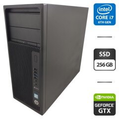 Рабочая станция HP Z240 Workstation Tower / Intel Core i7-6700K (4 (8) ядра по 4.0 - 4.2 GHz) / 16 GB DDR4 / 256 GB SSD / nVidia GeForce GTX 1650 Super, 4 GB GDDR6, 128-bit / DVD-ROM