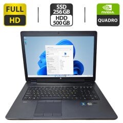 Робоча станція Б-клас HP ZBook 17 G2 / 17.3" (1920x1080) TN / Intel Core i7-4940MX (4 (8) ядра по 3.1 - 4.0 GHz) / 32 GB DDR3 / 256 GB SSD + 500 GB HDD / nVidia Quadro K4100M, 4 GB GDDR5, 256-bit / WebCam