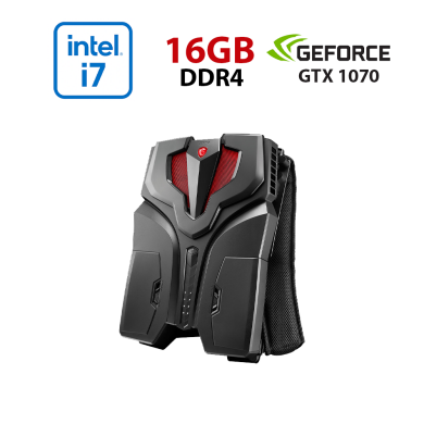 Рюкзак виртуальной реальности MSI VR One 7RE / Intel Core i7-7820HK (4 (8) ядра по 2.9 - 3.9 GHz) / 16 GB DDR4 / 512 GB SSD / nVidia GeForce GTX 1070, 8 GB GDDR5, 256-bit