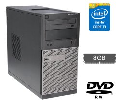 Системный блок Dell OptiPlex 3020 Tower / Intel Core i3-4150 (2 (4) ядра по 3.5 GHz) / 8 GB DDR3 / no HDD / Intel HD Graphics 4400 / 290W / DVD-RW / DisplayPort