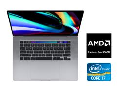 Ультрабук Apple MacBook Pro 16 (2019) / 16" (3072x1920) IPS / Intel Core i7-9750H (6 (12) ядер по 2.6 - 4.5 GHz) / 16 GB DDR4 / 512 GB SSD / AMD Radeon Pro 5300M, 4 GB GDDR6, 128-bit / WebCam / True Tone / Touch ID / Space Gray