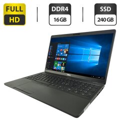 Ультрабук Dell Latitude 5501 / 15.6" (1920x1080) IPS / Intel Core i5-9400H (4 (8) ядра по 2.5 - 4.3 GHz) / 16 GB DDR4 / 240 GB SSD M.2 / Intel UHD Graphics 630 / WebCam