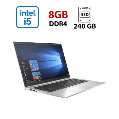 Ультрабук HP EliteBook 840 G7 / 14" (1920x1080) IPS / Intel Core i5-10210U (4 (8) ядра по 1.6 - 4.2 GHz) / 8 GB DDR4 / 240 GB SSD / Intel UHD Graphics / WebCam Ультрабук HP EliteBook 840 G7 / 14" (1920x1080) IPS / Intel Core i5-10210U (4 (8) ядра по 1.6 - 4.2 GHz) / 8 GB DDR4 / 240 GB SSD / Intel UHD Graphics / WebCam