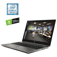 Мобільна робоча станція HP ZBook 15 G6 / 15.6" (1920x1080) UWVA / Intel Core i5-9300H (4 (8) ядра по 2.4 - 4.1 GHz) / 32 GB DDR4 / 512 GB SSD M.2 / nVidia Quadro T1000, 4 GB GDDR5, 128-bit / WebCam / Win 10 Pro