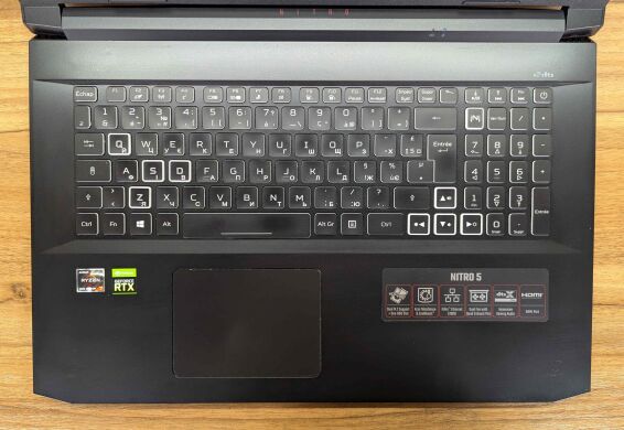 Игровой ноутбук Acer Nitro 5 AN517-41 / 17.3" (1920x1080) IPS / AMD Ryzen 7 5800H (8 (16) ядер по 3.2 - 4.4 GHz) / 32 GB DDR4 / 512 GB SSD / nVidia GeForce RTX 3080, 8 GB GDDR6, 256-bit / WebCam / Windows 11 Игровой ноутбук Acer Nitro 5 AN517-41 / 17.3" (1920x1080) IPS / AMD Ryzen 7 5800H (8 (16) ядер по 3.2 - 4.4 GHz) / 32 GB DDR4 / 512 GB SSD / nVidia GeForce RTX 3080, 8 GB GDDR6, 256-bit / WebCam / Windows 11