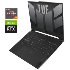 Игровой ноутбук Asus TUF Gaming A15 FA507NU / 15.6" (1920x1080) IPS / AMD Ryzen 5 7535HS (6 (12) ядер по 3.3 - 4.55 GHz) / 16 GB DDR5 / 512 GB SSD NVMe / nVidia GeForce RTX 4050, 6 GB GDDR6, 96-bit / WebCam