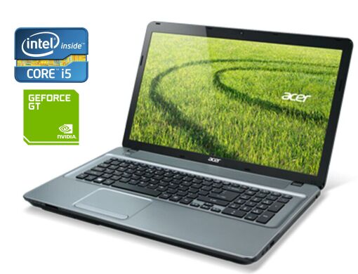 Ігровий ноутбук Acer Aspire E1-771G / 17.3" (1600x900) TN / Intel Core i5-3230M (2 (4) ядра по 2.6 - 3.2 GHz) / 6 GB DDR3 / 500 GB HDD / nVidia GeForce GT 710M, 1 GB DDR3, 64-bit / WebCam / DVD-RW / Win 10 Ігровий ноутбук Acer Aspire E1-771G / 17.3" (1600x900) TN / Intel Core i5-3230M (2 (4) ядра по 2.6 - 3.2 GHz) / 6 GB DDR3 / 500 GB HDD / nVidia GeForce GT 710M, 1 GB DDR3, 64-bit / WebCam / DVD-RW / Win 10