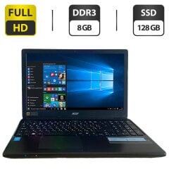 Ноутбук Acer Aspire E1-572 / 15.6" (1920x1080) TN / Intel Core i3-4010U (2 (4) ядра по 1.7 GHz) / 8 GB DDR3 / 128 GB SSD / Intel HD Graphics 4600 / WebCam / HDMI
