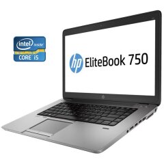 Ноутбук Б-класс HP EliteBook 750 G2 / 15.6" (1366x768) TN / Intel Core i5-5200U (2 (4) ядра по 2.2 - 2.7 GHz) / 8 GB DDR3 / 240 GB SSD / Intel HD Graphics 5500 / WebCam / Win 10 Pro