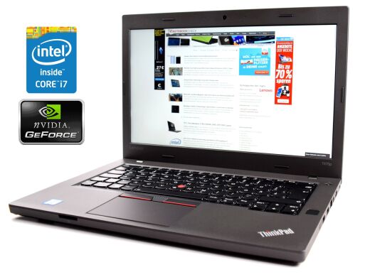 Ігровий ноутбук Б-клас Lenovo ThinkPad T470p / 14" (2560x1440) IPS / Intel Core i7-7820HQ (4 (8) ядра по 2.9 - 3.9 GHz) / 16 GB DDR4 / 512 GB SSD / nVidia GeForce 940MX, 2 GB GDDR5, 64-bit / WebCam / Win 10 Pro Ігровий ноутбук Б-клас Lenovo ThinkPad T470p / 14" (2560x1440) IPS / Intel Core i7-7820HQ (4 (8) ядра по 2.9 - 3.9 GHz) / 16 GB DDR4 / 512 GB SSD / nVidia GeForce 940MX, 2 GB GDDR5, 64-bit / WebCam / Win 10 Pro