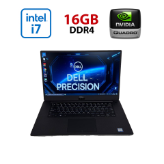 Мобільна робоча станція Dell Precision 5540 / 15.6" (1920x1080) IPS / Intel Core i7-9750H (6 (12) ядер по 2.6 - 4.5 GHz) / 16 GB DDR4 / 480 GB SSD / nVidia Quadro T1000, 4 GB GDDR6, 128-bit / WebCam