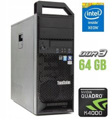 Рабочая станция Lenovo ThinkStation S30 Tower / Intel Xeon E5-1650 v2 (6 (12) ядер по 3.5 - 3.9 GHz) / 64 GB DDR3 / 240 GB SSD / nVidia Quadro K4000, 3 GB GDDR5, 192-bit / 610W / DVI / DisplayPort