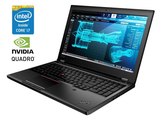 Мобільна робоча станція Б-клас Lenovo ThinkPad P52 / 15.6" (1920x1080) IPS / Intel Core i7-8850H (6 (12) ядер по 2.6 - 4.3 GHz) / 32 GB DDR4 / 512 GB SSD NVMe / nVidia Quadro P3200 Max-Q, 6 GB GDDR5, 192-bit / WebCam