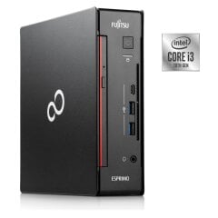 Неттоп Fujitsu Esprimo Q7010 Mini USFF / Intel Core i3-10100 (4 (8) ядра по 3.6 - 4.3 GHz) / 8 GB DDR4 / 128 GB SSD / Intel UHD Graphics 630