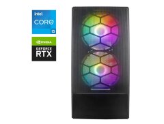 Игровой ПК 1stPlayer Firebase X4 M Black Tower / Intel Core i5-12400F (6 (12) ядер по 2.5 - 4.4 GHz) / 32 GB DDR4 / 1000 GB SSD M.2 / nVidia GeForce RTX 2060 Super, 8 GB GDDR6, 256-bit / 600W