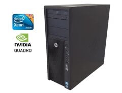 Робоча станція HP Z420 Workstation Tower / Intel Xeon E5-1650 V2 (6 (12) ядер по 3.2 - 3.9 GHz) / 64 GB DDR3 / NO HDD / nVidia Quadro K4000, 3 GB GDDR5, 192-bit / DVD-RW