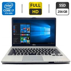 Ультрабук Б-класс Fujitsu LifeBook S935 / 13.3" (1920x1080) IPS / Intel Core i7-5600U (2 (4) ядра 2.6 - 3.2 GHz) / 8 GB DDR3 / 256 GB SSD / Intel HD Graphics 5500 / WebCam / VGA