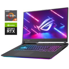 Игровой ноутбук Asus ROG Strix G17 G713P / 17.3" (2560x1440) IPS / AMD Ryzen 9 7845HX (12 (24) ядер по 3.0 - 5.2 GHz) / 16 GB DDR5 / 1000 GB SSD M.2 / nVidia GeForce RTX 4060, 8 GB GDDR6, 128-bit / WebCam / Win 11 Home