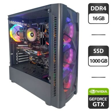 Ігровий ПК 1stPlayer D4-4R1-WH Tower / Intel Xeon E3-1270 v5 (аналог Intel Core i7-7700) (4 (8) ядра по 3.6 - 4.0 GHz) / 16 GB DDR4 / 1000 GB SSD / nVidia GeForce GTX 1060, 6 GB GDDR5, 192-bit / 700W