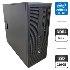 Компьютер HP EliteDesk 800 G2 Tower / Intel Core i5-6500 (4 ядра по 3.2 - 3.6 GHz) / 16 GB DDR4 / 256 GB SSD / Intel HD Graphics 530 / DVD-ROM