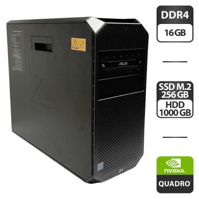 Робоча станція HP Z4 G4 Workstation Tower / Intel Xeon W-2123 (4 (8) ядра по 3.6 - 3.9 GHz) / 32 GB DDR4 / 256 GB SSD M.2 + 1000 GB HDD / nVidia Quadro K2000, 2 GB GD -bit / DVD-ROM / 750W / Windows 10 Pro