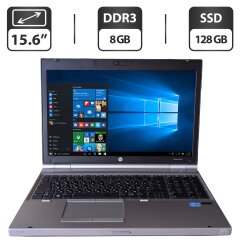 Ноутбук HP EliteBook 8570p / 15.6" (1366x768) TN / Intel Core i5-3360M (2 (4) ядра по 2.8 - 3.5 GHz) / 8 GB DDR3 / 128 GB SSD / Intel HD Graphics 4000 / WebCam