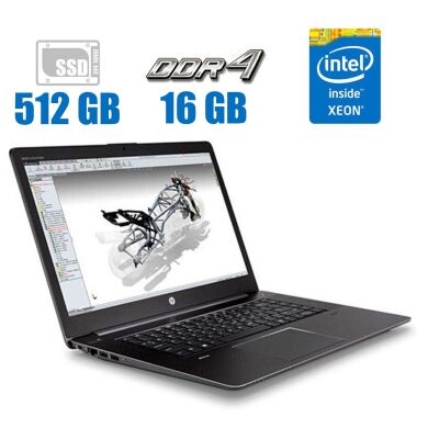 Мобільна робоча станція HP Zbook 15 G3 / 15.6" (1920x1080) TN / Intel Xeon E3-1505M v5 (4 (8) ядра по 2.8 - 3.7 GHz) / 16 GB DDR4 / 256 GB SSD / nVidia Quadro M1000M, 2 GB GDDR5, 128-bit / WebCam / Windows 10 Pro