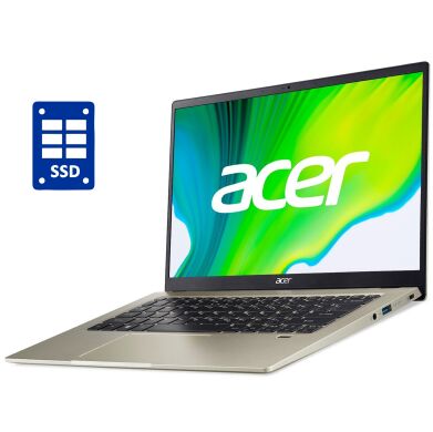 Ультрабук Acer Swift 1 SF114-34 / 14" (1920x1080) IPS / Intel Pentium Silver N6000 (4 ядра по 1.1 - 3.3 GHz) / 8 GB DDR4 / 256 GB SSD / Intel UHD Graphics / WebCam Ультрабук Acer Swift 1 SF114-34 / 14" (1920x1080) IPS / Intel Pentium Silver N6000 (4 ядра по 1.1 - 3.3 GHz) / 8 GB DDR4 / 256 GB SSD / Intel UHD Graphics / WebCam