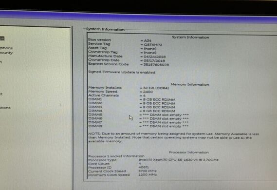 Игровой ПК Dell Precision 5810 Tower / Intel Xeon E5-1630 v4 (4 (8) ядра по 3.7 - 4.0 GHz) / 32 GB DDR4 ECC / 240 GB SSD / nVidia GeForce GTX 1050, 2 GB GDDR5, 128-bit / 685W / DVD-RW Игровой ПК Dell Precision 5810 Tower / Intel Xeon E5-1630 v4 (4 (8) ядра по 3.7 - 4.0 GHz) / 32 GB DDR4 ECC / 240 GB SSD / nVidia GeForce GTX 1050, 2 GB GDDR5, 128-bit / 685W / DVD-RW