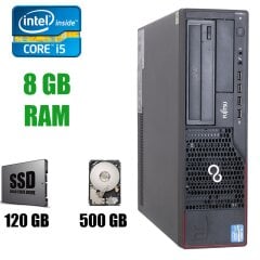 Fujitsu E700 Desktop / Intel Core i5-2300 (4 ядра по 2.8 - 3.1GHz) / 8 GB DDR3 / 120 GB SSD+500 GB HDD