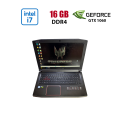 Игровой ноутбук Aсer Predator Helios 300 ph315-51-71 / 15.6" (1920x1080) IPS / Intel Core i7-8750H (6 (12) ядер по 2.2 - 4.1 GHz) / 16 GB DDR4 / 256 GB SSD + 1000 GB HDD / nVidia GeForce GTX 1060, 6 GB GDDR5, 192-bit / WebCam