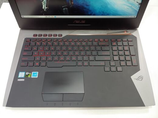 Ігровий ноутбук Asus ROG G752V / 17.3" (1920x1080) IPS LED / Intel Core i7-6700HQ (4 (8) ядра по 2.6 - 3.5 GHz) / 16 GB DDR4 / 256 GB SSD+1000 GB HDD / nVidia GeForce GTX 970M, 3 GB GDDR5, 192-bit / WebCam / DVD-RW