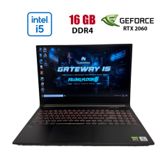 Игровой ноутбук Б-класс Gateway GWTN156-3BK / 15.6" (1920x1080) IPS / Intel Core i5-10300H (4 (8) ядра по 2.5 - 4.5 GHz) / 16 GB DDR4 / 512 GB SSD / nVidia GeForce RTX 2060, 6 GB GDDR6, 192-bit / WebCam