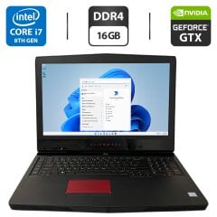 Ігровий ноутбук Dell Alienware 17 R5 / 17.3" (1920x1080) IPS / Intel Core i7-8750H (6 (12) ядра по 2.2 - 4.1 GHz) / 16 GB DDR4 / 256 GB SSD M.2 + 1000 GB HDD / nVidia GeForce GTX 1070, 8 GB GDDR5, 256-bit / WebCam