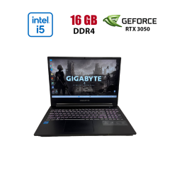 Ігровий ноутбук Gigabyte G5 GD / 15.6" (1920x1080) IPS / Intel Core i5-11400H (6 (12) ядер по 2.7 - 4.5 GHz) / 16 GB DDR4 / 512 GB SSD M.2 / nVidia GeForce RTX 3050, 4 GB GDDR6, 128-bit / WebCam